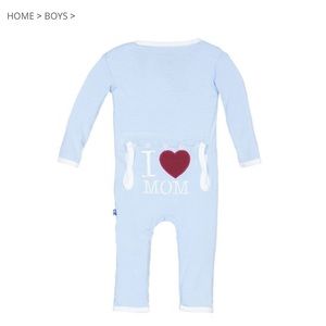 Kickee Pants I Love Mom Coverall!